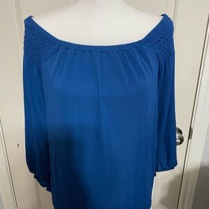 Ann Taylor Blue Blouse Elegant Top